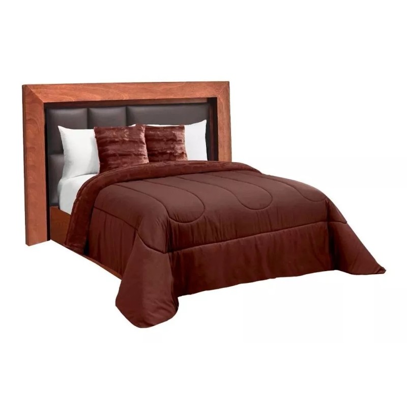 Elefantito Edredon 2 Vistas Pelo Brillante Cafe King Size Elefantito