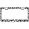 Musical Notes Heavy Stainless Steel License Plate Frame, License Tag Holder (Chrome)