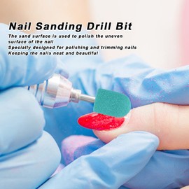 Nail Drill Bits Kit, Manicure Pedicure Nail Polishing Burr Home Salon Use Nail Art Sanding Nail Drill Bits Polishing Grinding Sanding Bands Set Naill Drill Bits Sander Sleeves 16