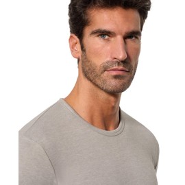 Abanderado Men's thermal fibre for winter baselayer shirt, gray