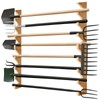 Beeveer 2 Pairs Pine Wood Garden Tool Organizer Wall Mount