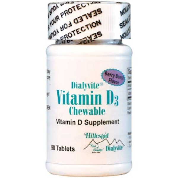 Dialyvite - Vitamin D3 Chewable Supplement (2,000 IU) - 90 Tablets