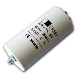 Spares2go Start Run Motor Capacitors for White Knight Appliances Microfarad 80UF (Spade Connector/Tags)