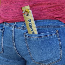 Wooden metre stick with cute motif for children and saying - Papa's Helfer as a fun gift for little construction workers who like to help their dad in the workshop