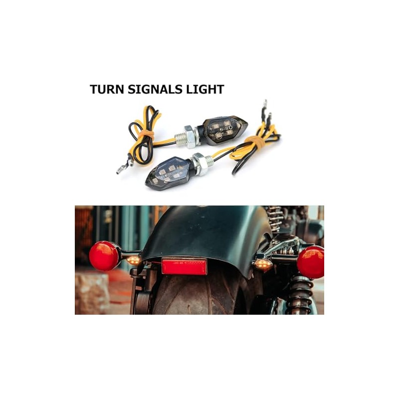 Motorcycle Indicator, 12 V E24 M8 Mini LED Indicator Motorcycle,