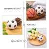 Gatuida 2pcs Portable Football Shape Bathing Natural Bath Salt for