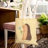 Mr. & Mrs. Panda Hedgehog with Flower Shopping Bag, yellow