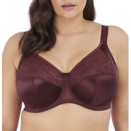 Elomi Women's Plus Size Underwire Full Cup Banded Bra, Raisin, (36) GG