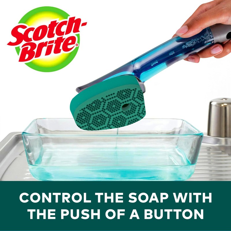 Scotch-Brite Advanced Soap Control Heavy Duty Dishwand Full Kit with