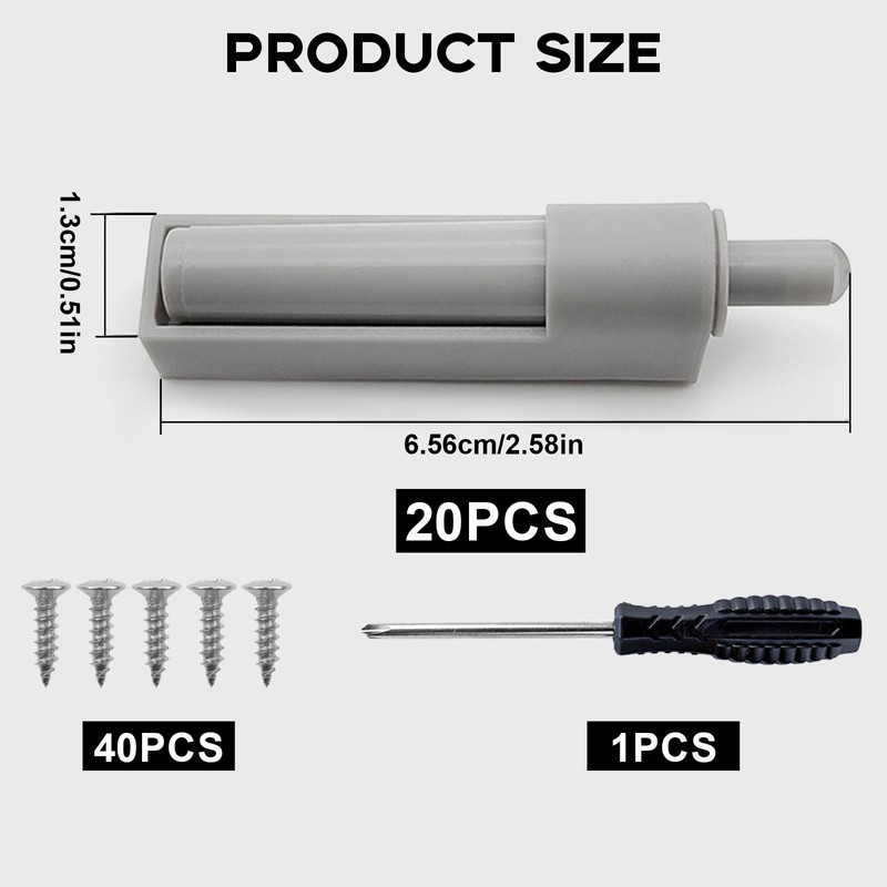 Softclose Retrofitting, Pack of 20 Door Dampers, Cupboard Door Damper