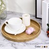 PATIKIL Wood Serving Tray 8 Inch, 1 Pack Round Decorative