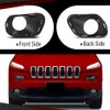 CROSSDESIGN Pair Black Fog Light Bezel Fog Lamp Trim Cover