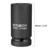 Sourcingmap 3/4-Inch Drive by 24mm Deep Impact Socket, 6-Point, Cr-V,