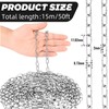 50 ft 1/12" Jack Chain for Hanging Stainless Steel Metal