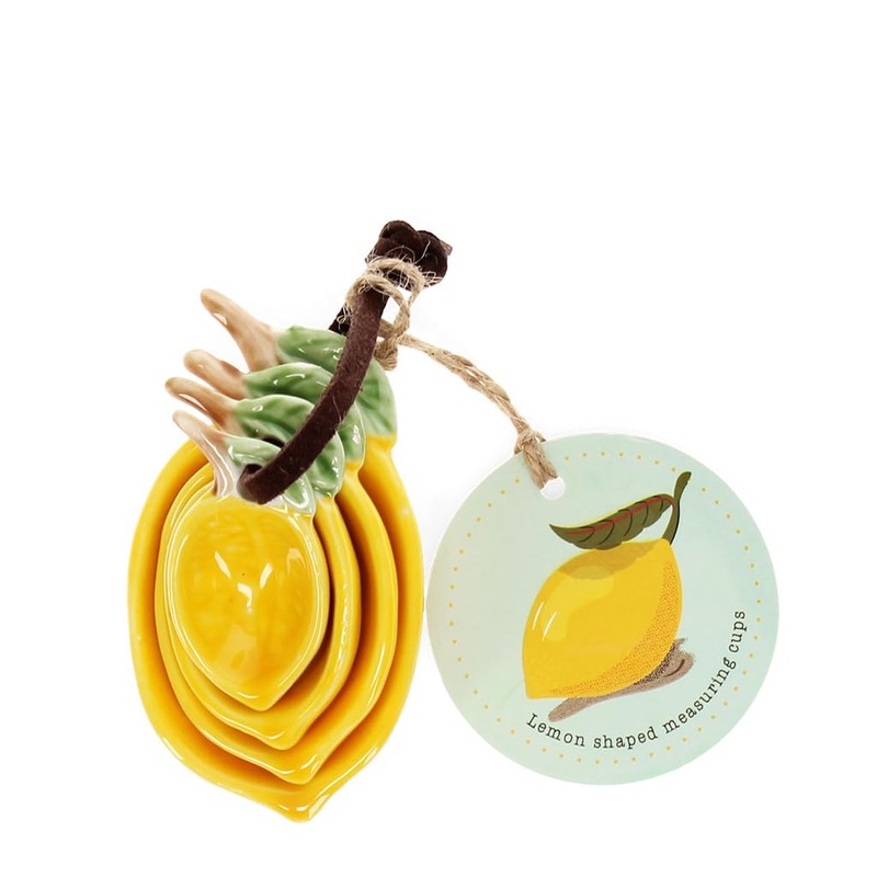 Ceramic Measuring Spoons (Set of 4) - Lemons