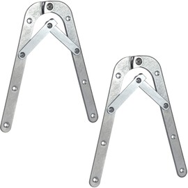 Gedotec Ladder Tape Curved Stepladder Tape Metal Ladder Hinge with Lock | Galvanised Steel Hinge | Folding Ladder Tape 250 x 21 mm | Made in Germany | Pack of 2 - Ladder Hinge for Screwing