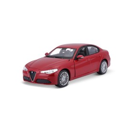 Bburago Alfa Romeo Giulia 1:24 Scale Model Car with Opening Doors and Bonnet 19 cm Matt Red (18-21080R)