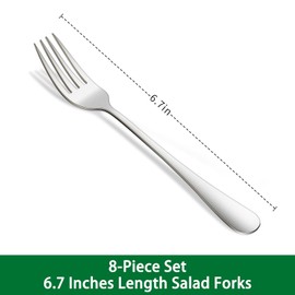 Salad Forks Set,16-Piece 6.7‘’ Dessert Fork,Stainless Steel Tea Forks Set,Durable Dishwasher Safe 6.7 Inches Silverware Fork