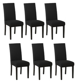 AMFUN Stretch Chair Covers for Dining Room Chairs, Set of 6, Stretch High Back Chair Covers, Slipcover, Removable, Washable Chairs, Protection Decoration for Restaurant, Banquet, Wedding, Party