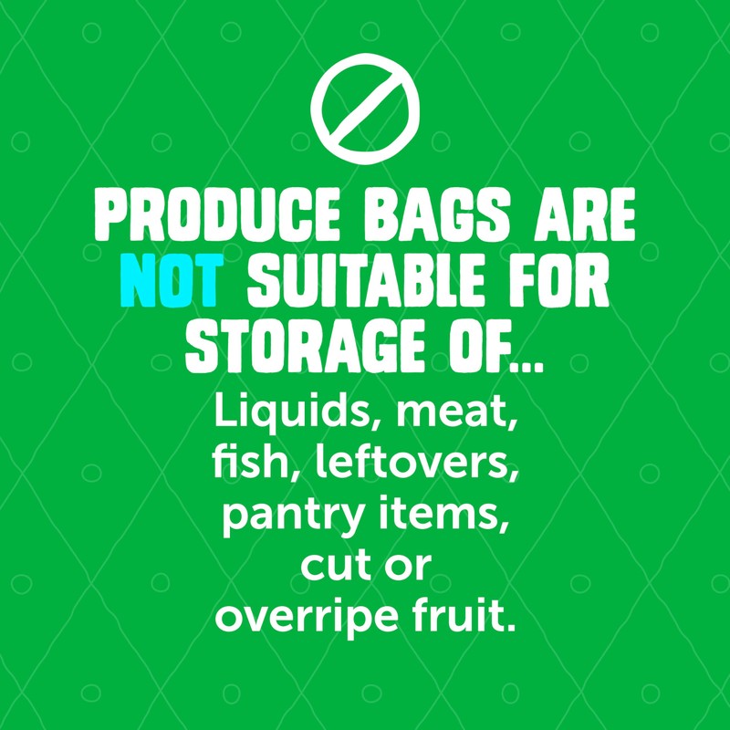Ziploc Food Storage Produce Bags, Seal Top to Keep and