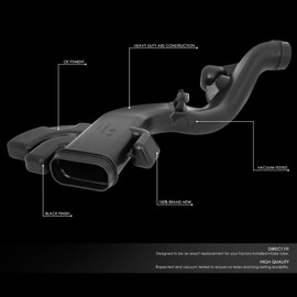 OE Style Tube B Engine Air Intake Duct Resonator Pipe Compatible with 08-15 Honda Accord/Crosstour 2.4L
