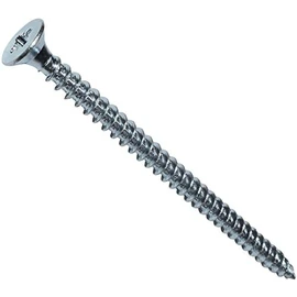 AERZETIX - C44791 - Set of 100 - Wood Screws - Diameter 3 x 50 mm - Galvanised Steel Metal - Countersunk Head - Cross-shaped Pozidriv - Colour Silver - for Quick and Easy Installation