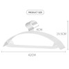 PJJXMY Clothes Hanger Rubber Coated Contour Metal No Bumps Hanger,