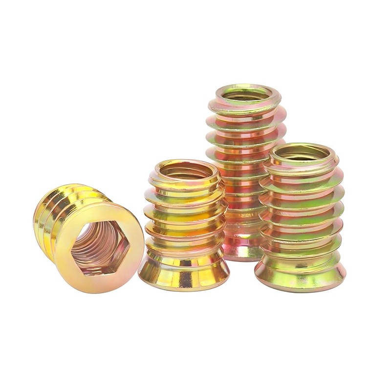 Qrity 20PCS Threaded Inserts Nuts, Hex Drive Head Nuts, Threaded