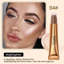 Rubor Líquido | Barra de contorno líquido | Maquillaje iluminador de larga duración 3 en 1 | Impermeable Contour Wand Blusher Foundation Make Up Contouring Pen para la cara