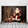 Santa Claus Backdrop Winter Snow Christmas Tree Gifts Holiday Party