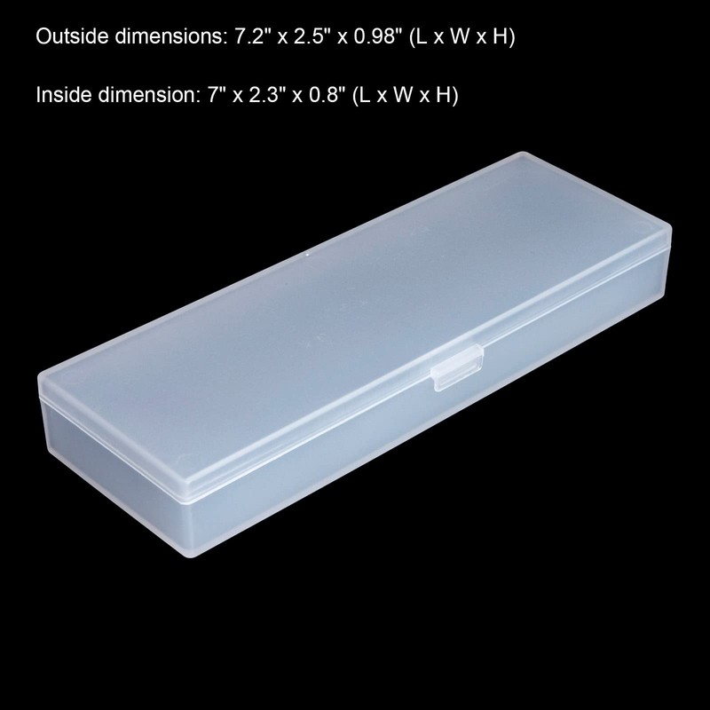 Qeuly 4 Pack 7.2" x 2.5" x 0.98" Small Rectangle