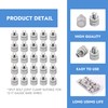 25 Pcs Aluminum Split Bolt Joint Clamp Silver Fence Wire