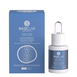 BasicLab Dermocosmetics Moisturising Face Serum with Ectoine | 15ml | Emu Gel Face Serum for Women and Men, Suitable for Day & Night, Moisturises