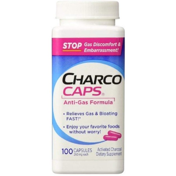 CharcoCaps Anti-Gas Formula Capsules 100 ea (Pack of 7)