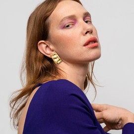 Chunky Gold Earrings for Women 14k Gold Studs Statement Earrings for Women Dainty Gold Jewelry Gifts