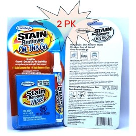 Homebright Stain Remover Pen +4 Stain Remover Wipes On The Go- 0.33 FL OZ - 2 PK