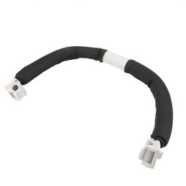 Akozon Black Adjustable Baby Stroller Handlebar, Armrest and Bumper Bar - Middle Openable for Easy Access, Curved for Comfort and Safety (Black)