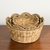 Isidore Water Hyacinth Storage Baskets, Round Woven Set of 3,