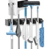AceMining Broom Holder Wall Mounted, 5 Holders and 6 Hooks