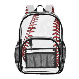 senya Clear Backpack Transparent School Backpack Heavy Duty PVC Bookbag Baseball for Stadium Events and Concert Work Sport Event Heavy Duty
