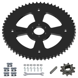 CILOYU Upgrade 60 Tooth Sprocket 420 Chain 37mm Bore Replacement for Mini Bike Coleman CT100U CC100X Baja Doodle Bug DB30 RB100 Monster Mega Moto MMB80 105cc Motovox MBX10 MBX11 Minibike Parts