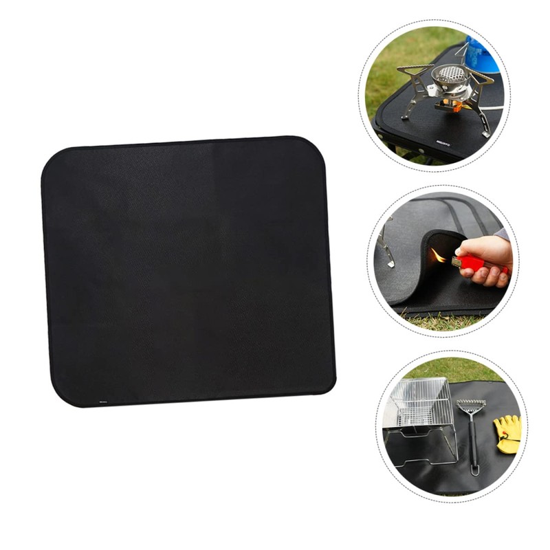BESPORTBLE Portable Fireproof Blanket BBQ Heat Mat Outdoor Mats Insulation