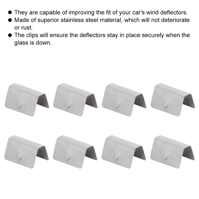 Chipoee Deflector Clips – Pack of 8 Car Wind Rain