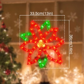 Lighted Xmas Gift Christmas Window Silhouette Decoration Lights for Christmas,Party,Home,Patio Lawn,Garden
