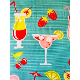 Goods4good Strandtuch, groß, schnell trocknend, mit Blumenmotiven, Herz, Wassermelonen, Palmen, 70 x 150 cm (mehrfarbig)