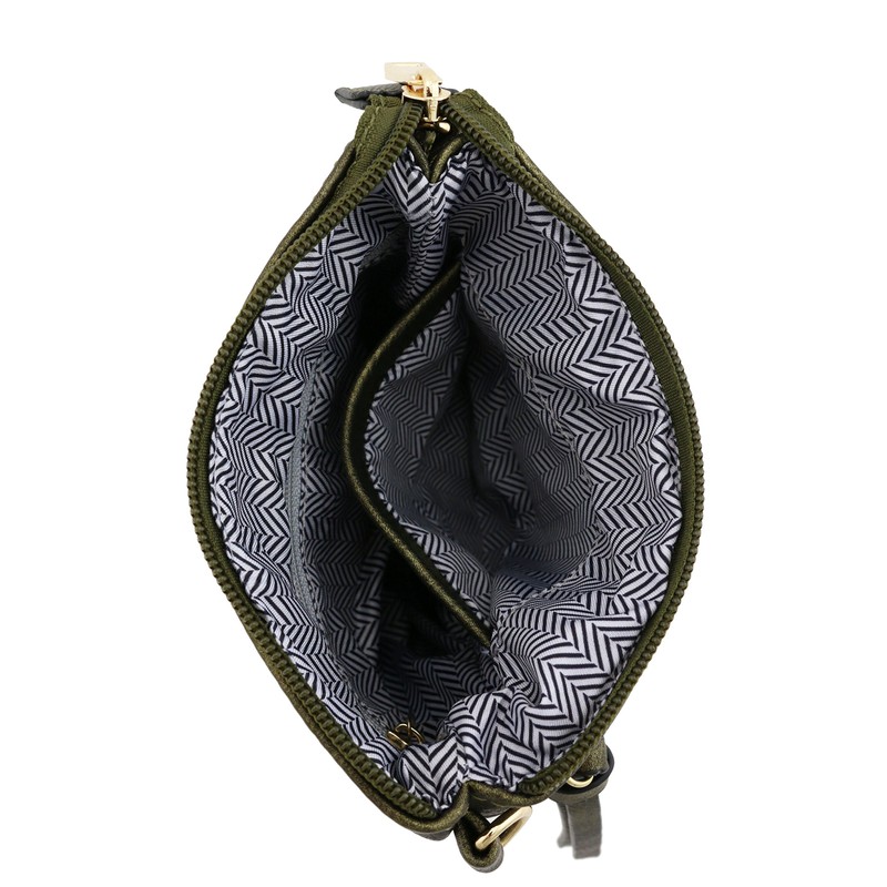 Functional Multi Pocket Crossbody Bag (Antique Gold)