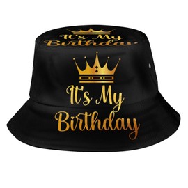 ENBBHZU It's My Birthday Bucket Hat, Funny Birthday Party Hats for Men Women and Teenages