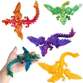 SZSMW 5 Drachen Spielzeug - 3D Drache - Fidget Drache - Geeignet FüR Den Dekorieren Eines Beliebigen Raums,FüGen Sie Dem BüRo, Dem Wohnzimmer Oder Dem Schlafzimmer Einen Hauch Heller Farbe Hinzu