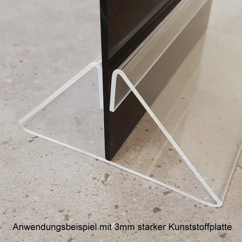 100 mm Acrylic Glass Sign Holder / Table Stand /