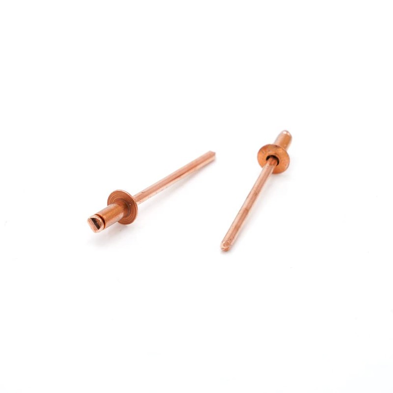 Copper Pop Rivets 4-4 (1/8"Diameter x 1/4" Grip) Steel Mandrel